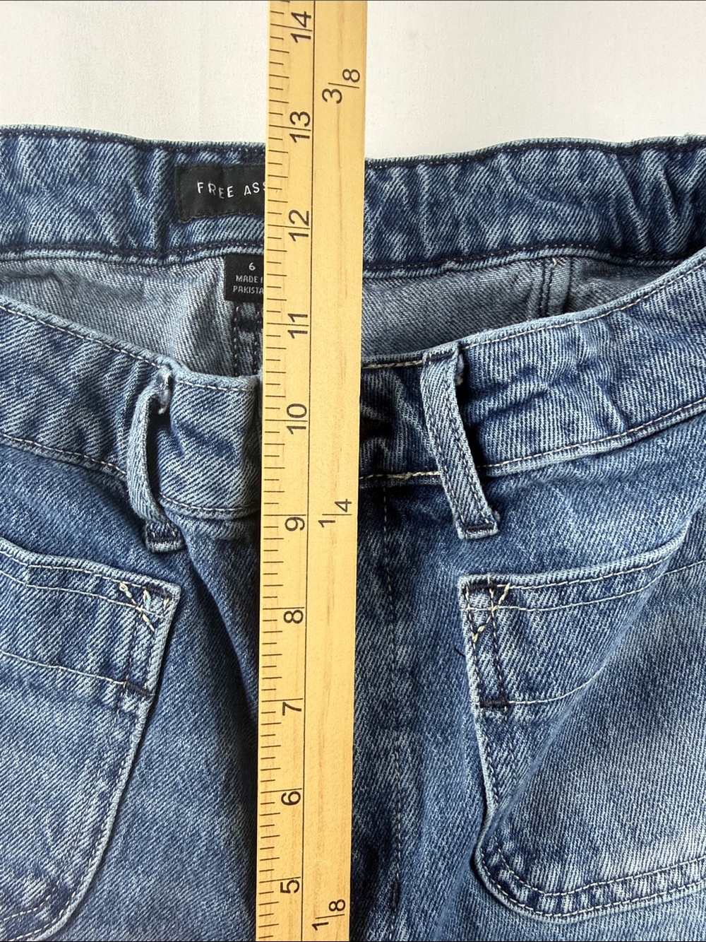 Free Assembly Super High Wide Leg Jeans Women's Size 6 - Picture 4 of 10
